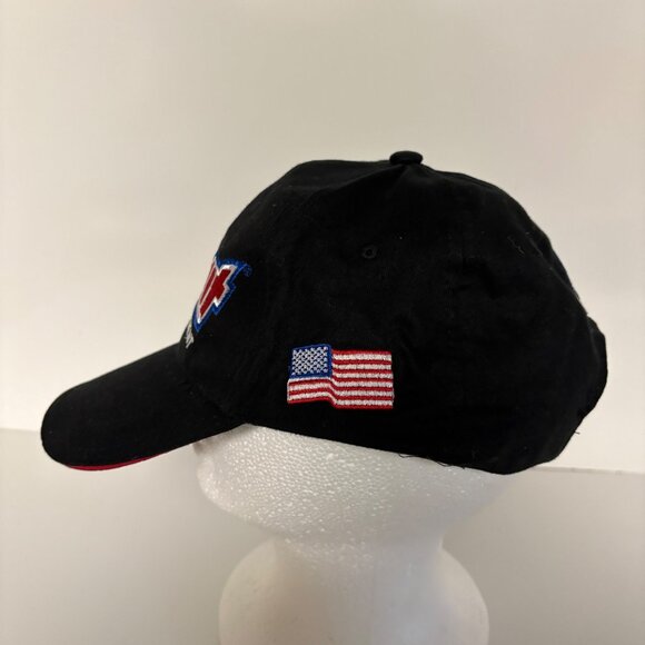 Summit Racing Black Adjustable Baseball Hat Embroidered Logo American Flag - Picture 5 of 6